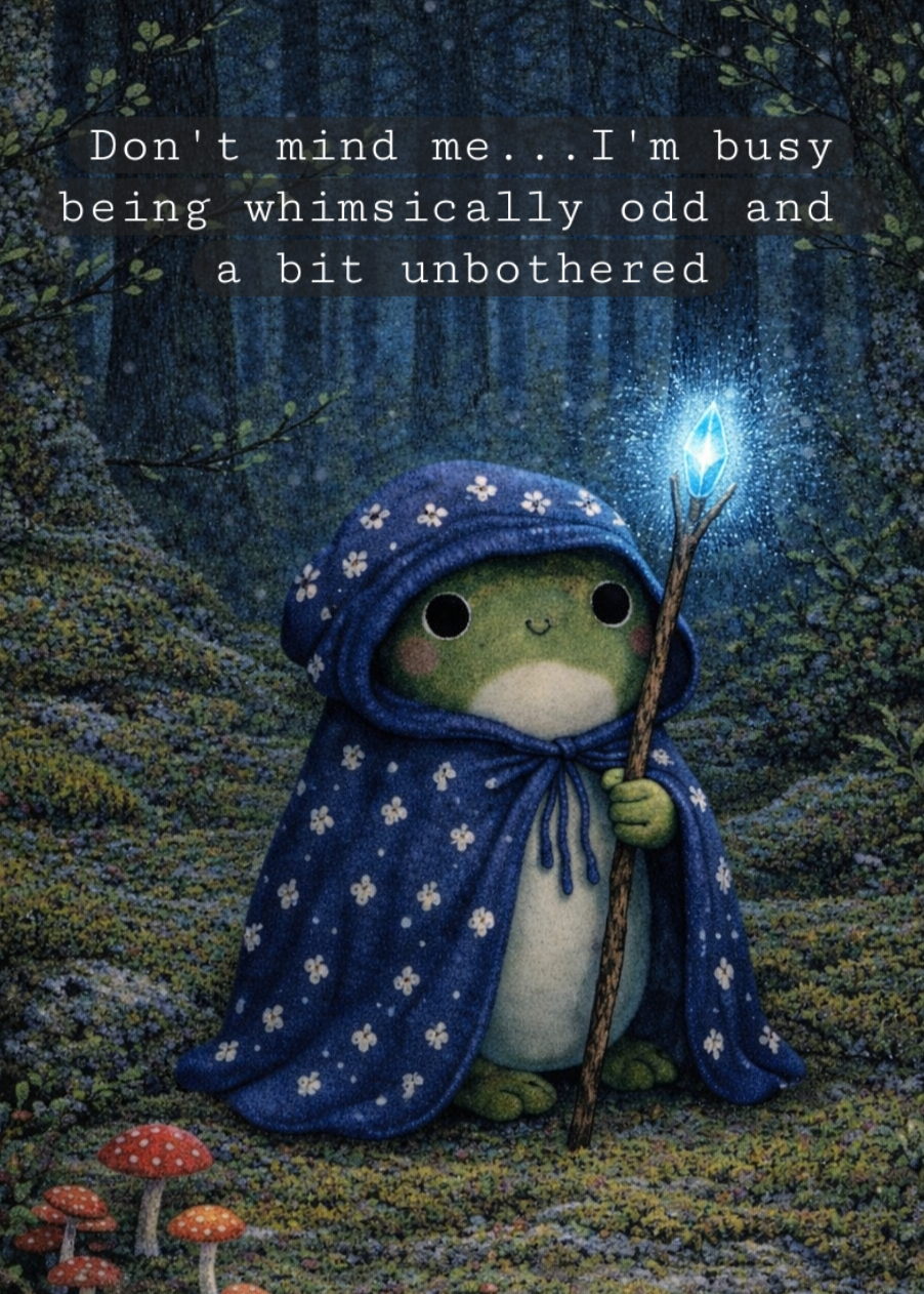 Forest Frog - Whimsically Odd Meme | Cottagecore Art Print