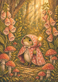 Forest Frog - Foxglove Fantasy | Cottagecore Art Print