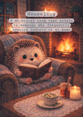 Cute Hedgehog - Houseling Meme | Cottagecore Art Print