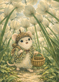 Acorn Mouse - Tulip Forest | Cottagecore Art Print