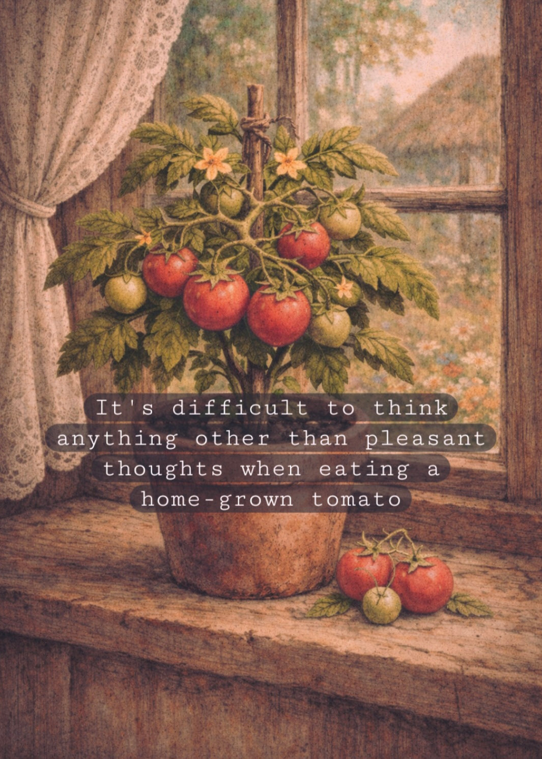 Nature's Magic - Home-grown Tomato Meme | Cottagecore Art Print