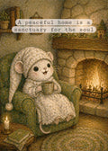 Acorn Mouse - Peaceful Sanctuary Meme | Cottagecore Art Print