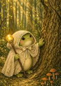 Forest Frog - Ancient Goldenwood | Cottagecore Art Print
